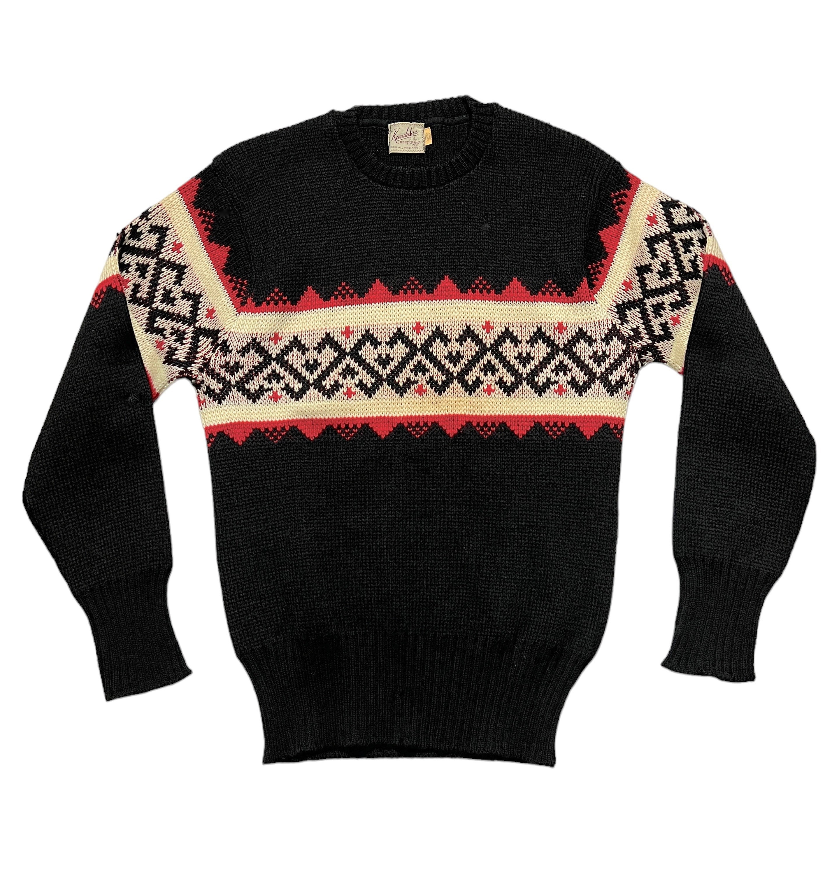 Vintage 1950s KANDAHAR Wool Sweater Size S Fair Isle - Etsy