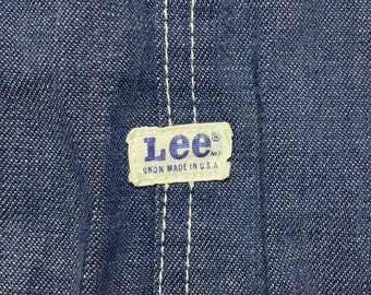 Vintage 1970s LEE Denim Overalls Size S to M Work Wear