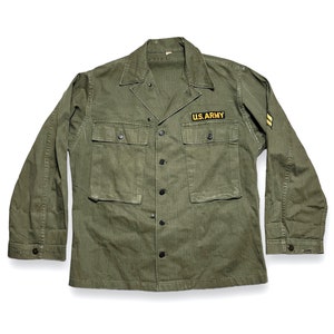 Vintage 1940s US Army HBT Shirt Size 38 R 13 Star Buttons - Etsy