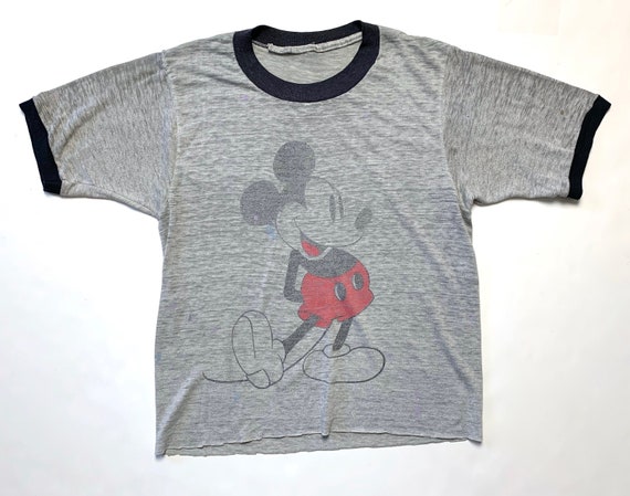 Vintage 1970s/1980s MICKEY MOUSE Ringer T-Shirt ~