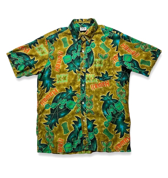 Vintage 1960s PACIFIC SPORTSWEAR Hawaiian Shirt ~ M ~ Button-down 