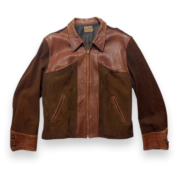 Vintage 1930s/1940s CROSS COUNTRY TOGS Half Belt Back 2-tone