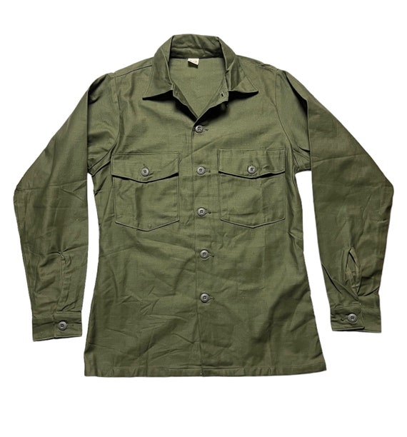 Vintage Army Utility Shirt Jacket OG 107 Vietnam Era or