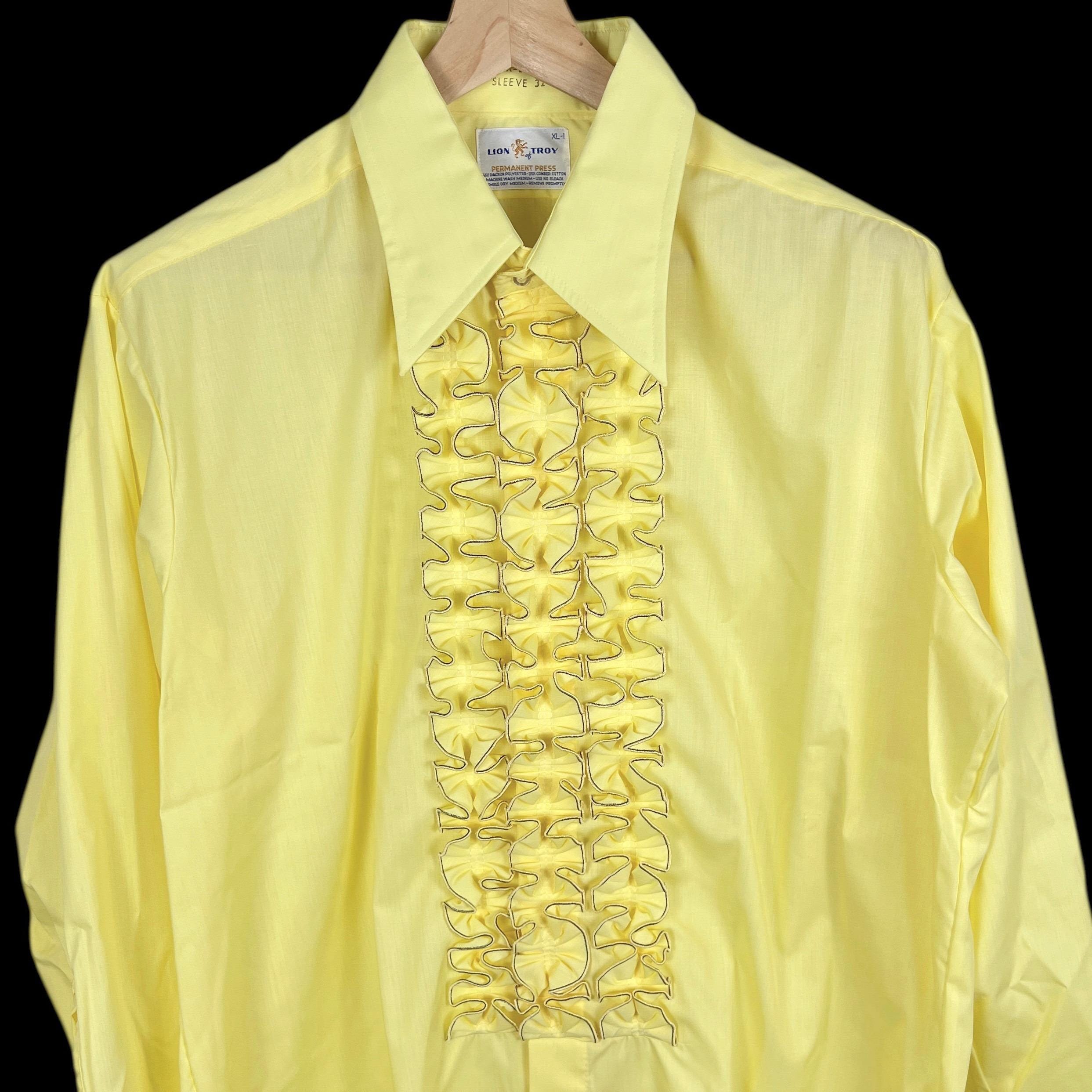 トップス 60-70s Ruffle Front Shirts WOMENS 60s 70s DISCO RUFFLE SHIRTS ADULTS FANCY DRESS