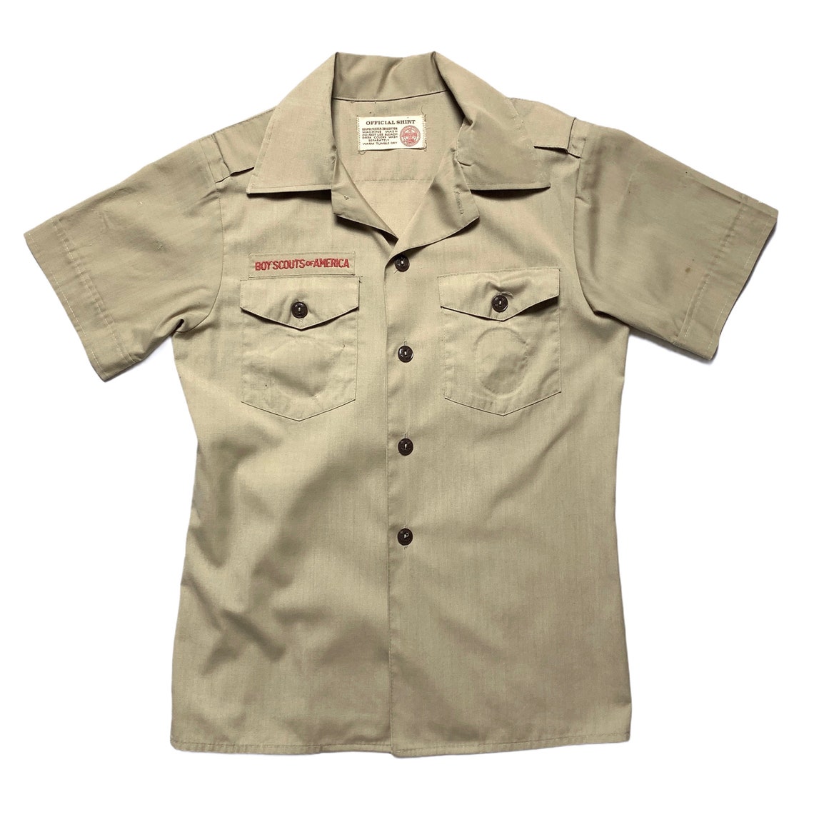 Vintage Boy Scouts Khaki Button-Up Shirt women's size | Etsy