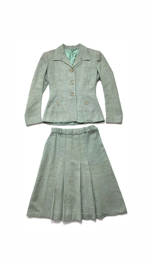 Vintage 1930s/1940s Women's Wool TWEED 2pc Suit ~