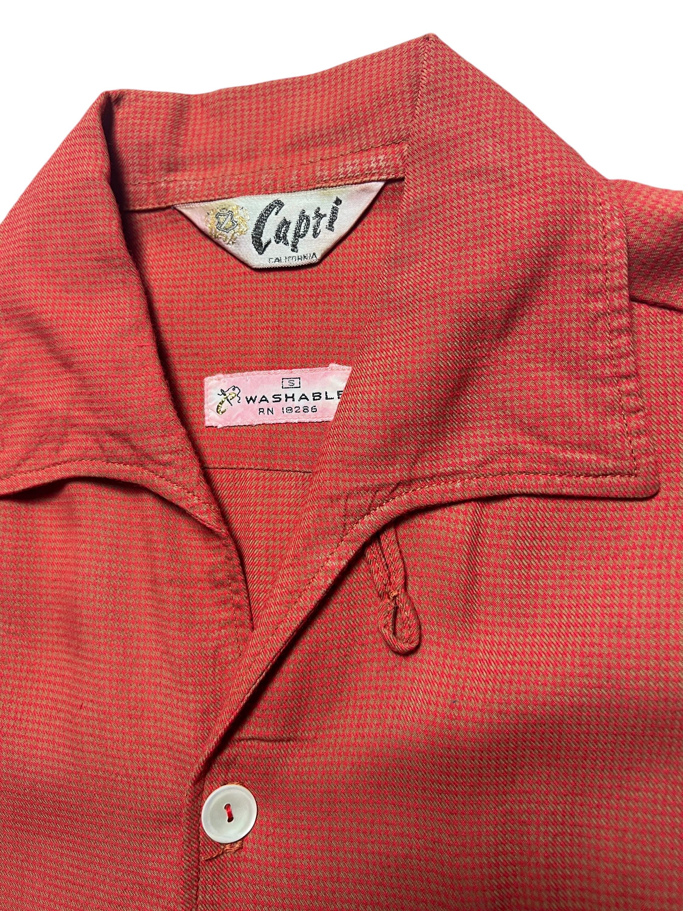 Vintage 1950s CAPRI of California Rayon Sport Shirt ~ Size S Vintage 1950s CAPRI of California Rayon Sport Shirt ~ Size S