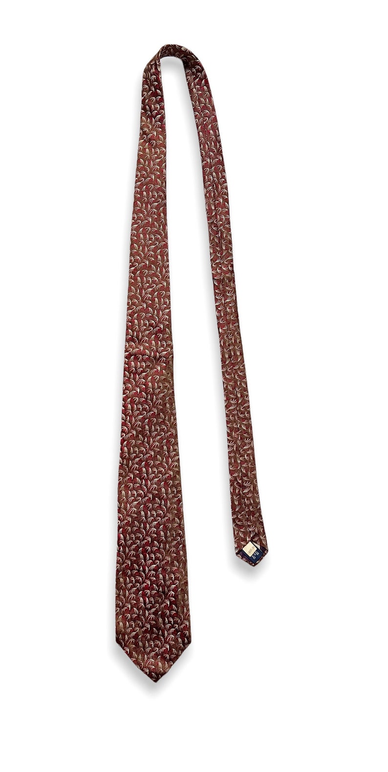 Vintage POLO RALPH LAUREN Necktie Brocade / Embroidered / Ancient Madder Preppy Ivy Style Trad Tie image 1