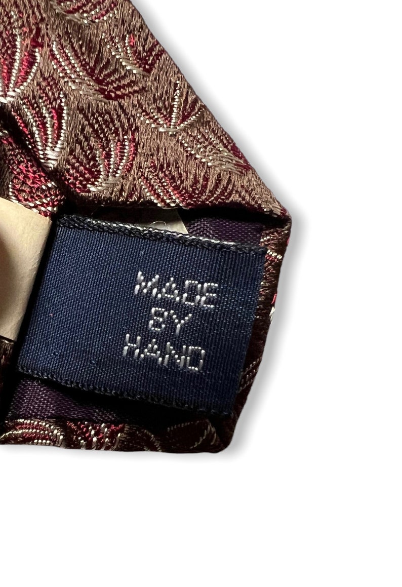 Vintage POLO RALPH LAUREN Necktie Brocade / Embroidered / Ancient Madder Preppy Ivy Style Trad Tie image 6