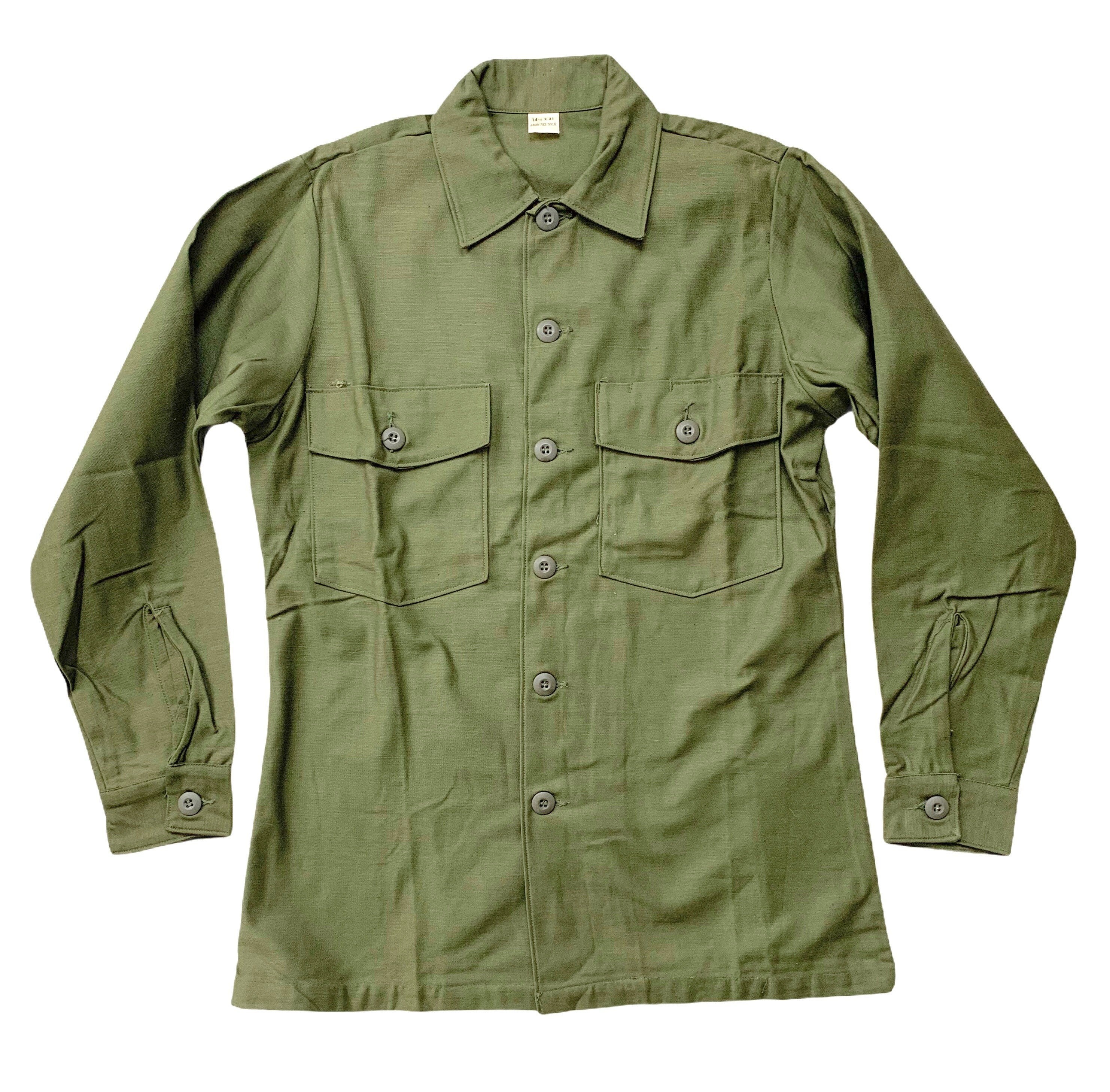 NEW Old Stock Vintage 1960s OG-107 US Army Utility Shirt Size S