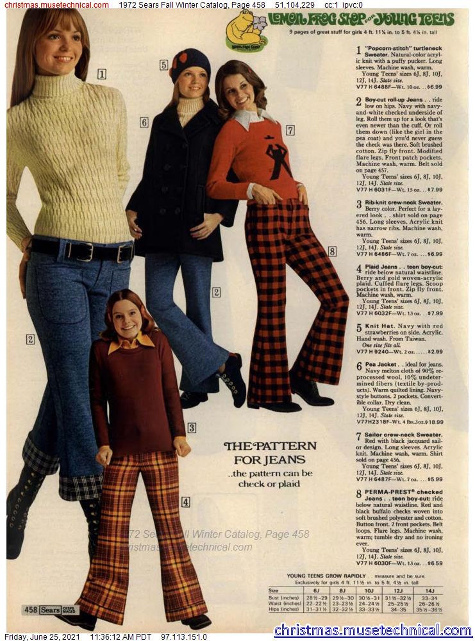 Vintage 1970s Women's Sears LEMON FROG Embroidered Denim | Etsy