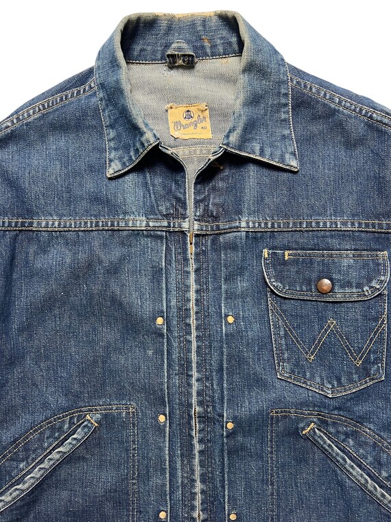 RARE Vintage 1950s WRANGLER Blue Bell 11MJZ Denim Jacket Size 40 