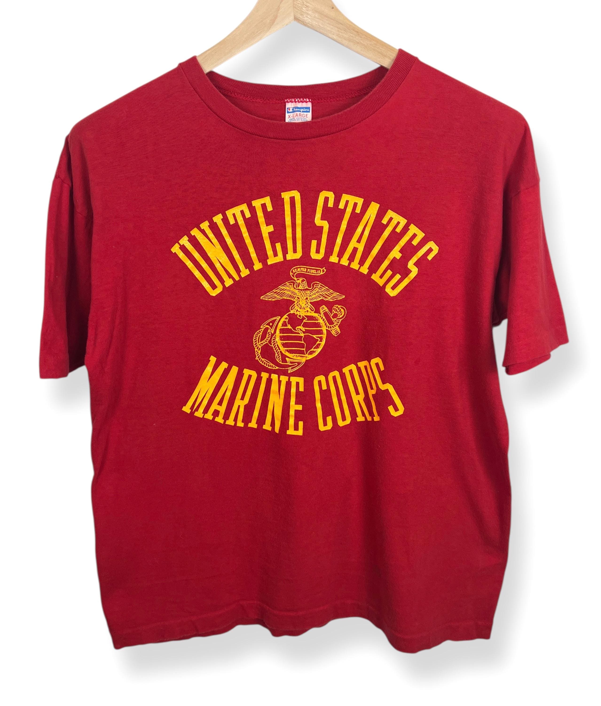 70s champion チャンピオン Tシャツ USMC ミリタリー L ヴィンテージ 1970年代 チャンピオン ブルーバー USMC Tシャツ ~ 海
