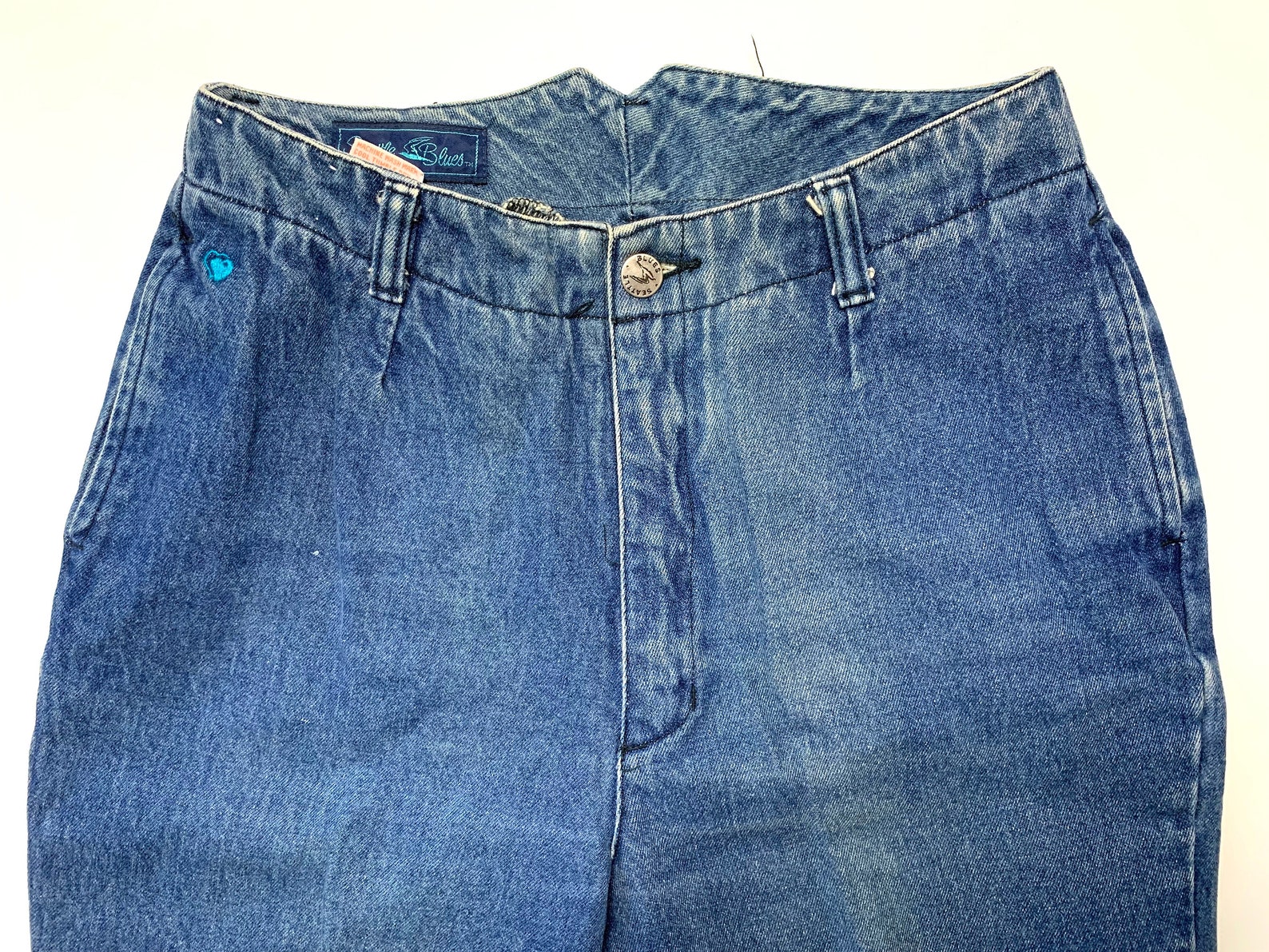 Vintage 1980s SEATTLE BLUES Jeans Measure 26.5 X 29.5 High - Etsy