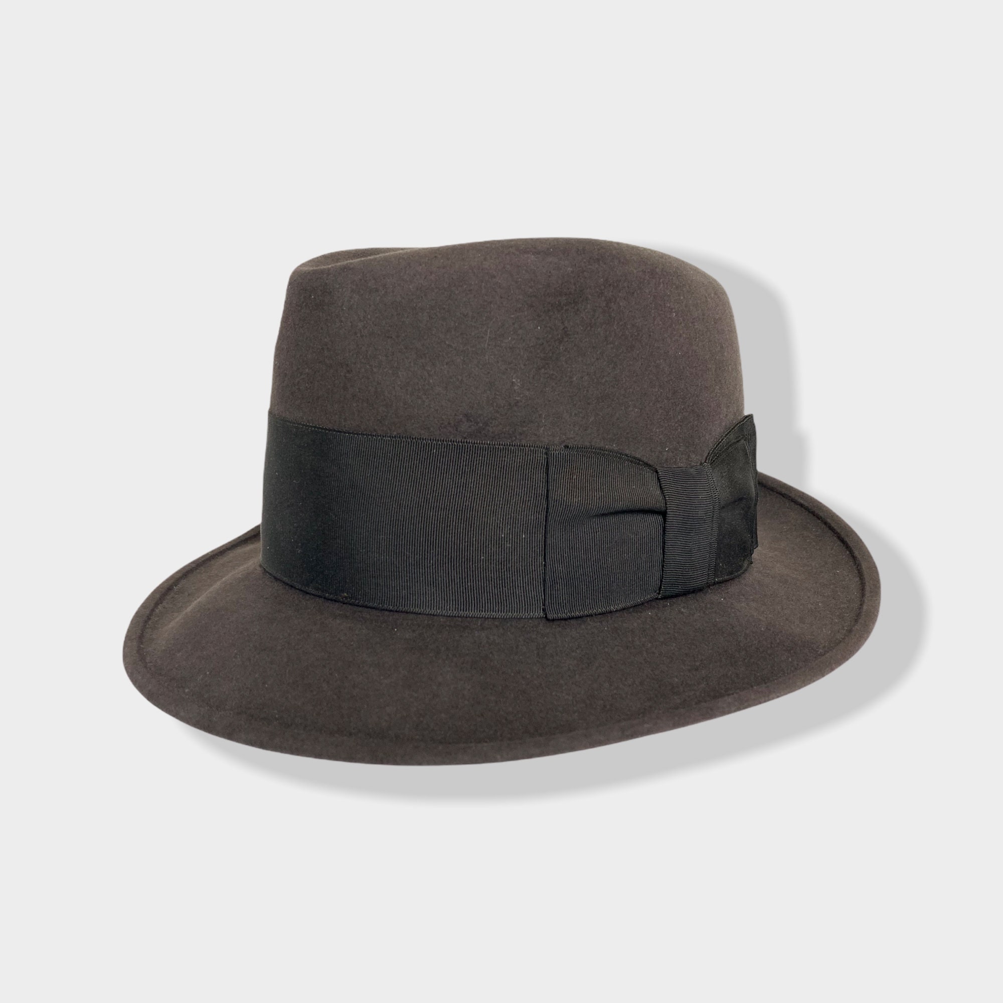 Vintage 1960s Stetson Sovereign Fedora ~ Size 6 7/8 ~ Hat ~ Stingy Brim ~ Fur Felt ~ Trilby
