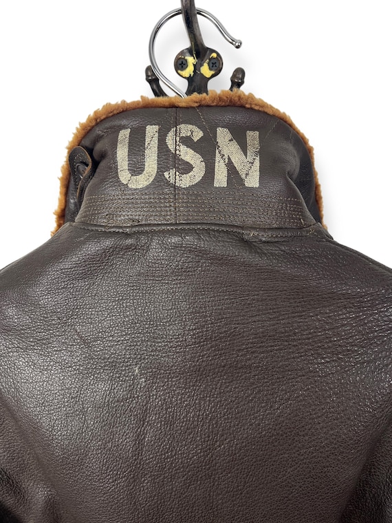 Vintage 1950s US NAVY G-1 Leather Flight Jacket ~ Size 38 ~ Bomber