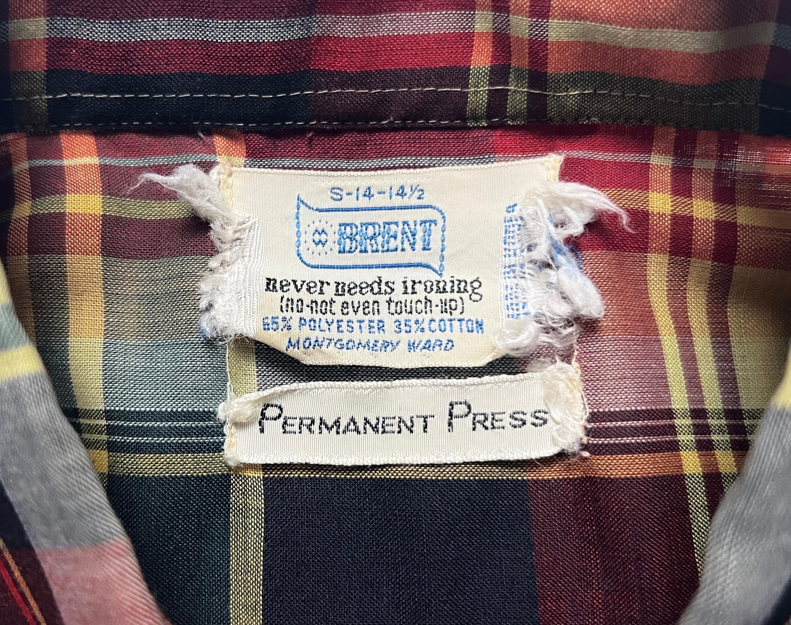 Vintage 1960s BRENT Short-sleeve Button-down Shirt ~ XS to S Vintage 1960s BRENT Short-sleeve Button-down Shirt ~ XS to S