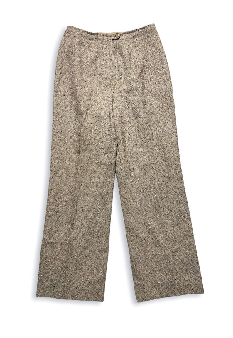 Vintage 1960s/1970s Women's PENDLETON Wool Trousers 28 Waist Donegal Tweed Pants image 1