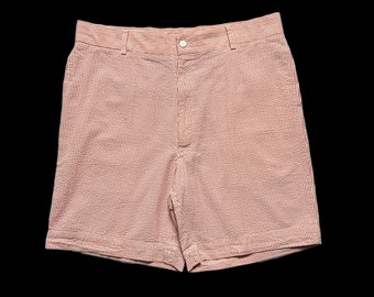 Vintage BEN SILVER Seersucker-Baumwollshorts ~ 36,5 Taille ~ Leicht / Sommer ~ 36 bis 37 Taille ~ gestreift