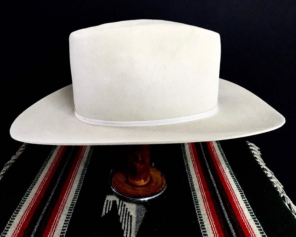 Vintage STETSON Rancher Silverbelly Cowboy Hat size 7 1/4 Etsy