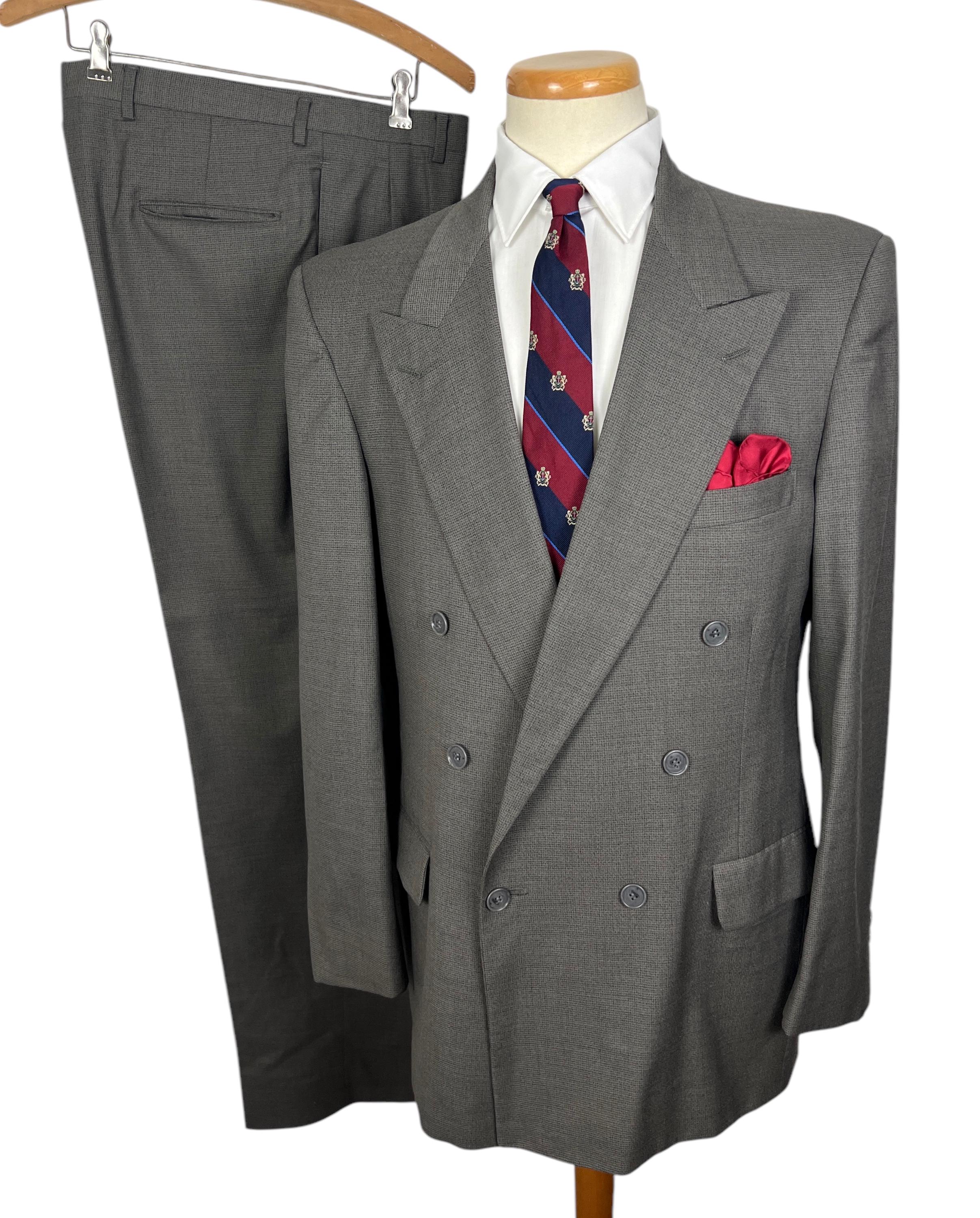Vintage 1980s/1990s Double-breasted Lightweight Wool 2pc