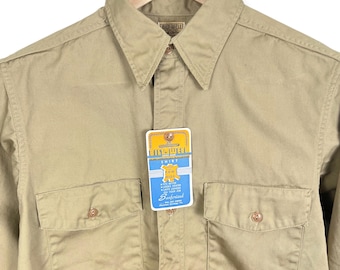 50's Hercules Work Clothing Gray Short Sleeve Work Shirt Size