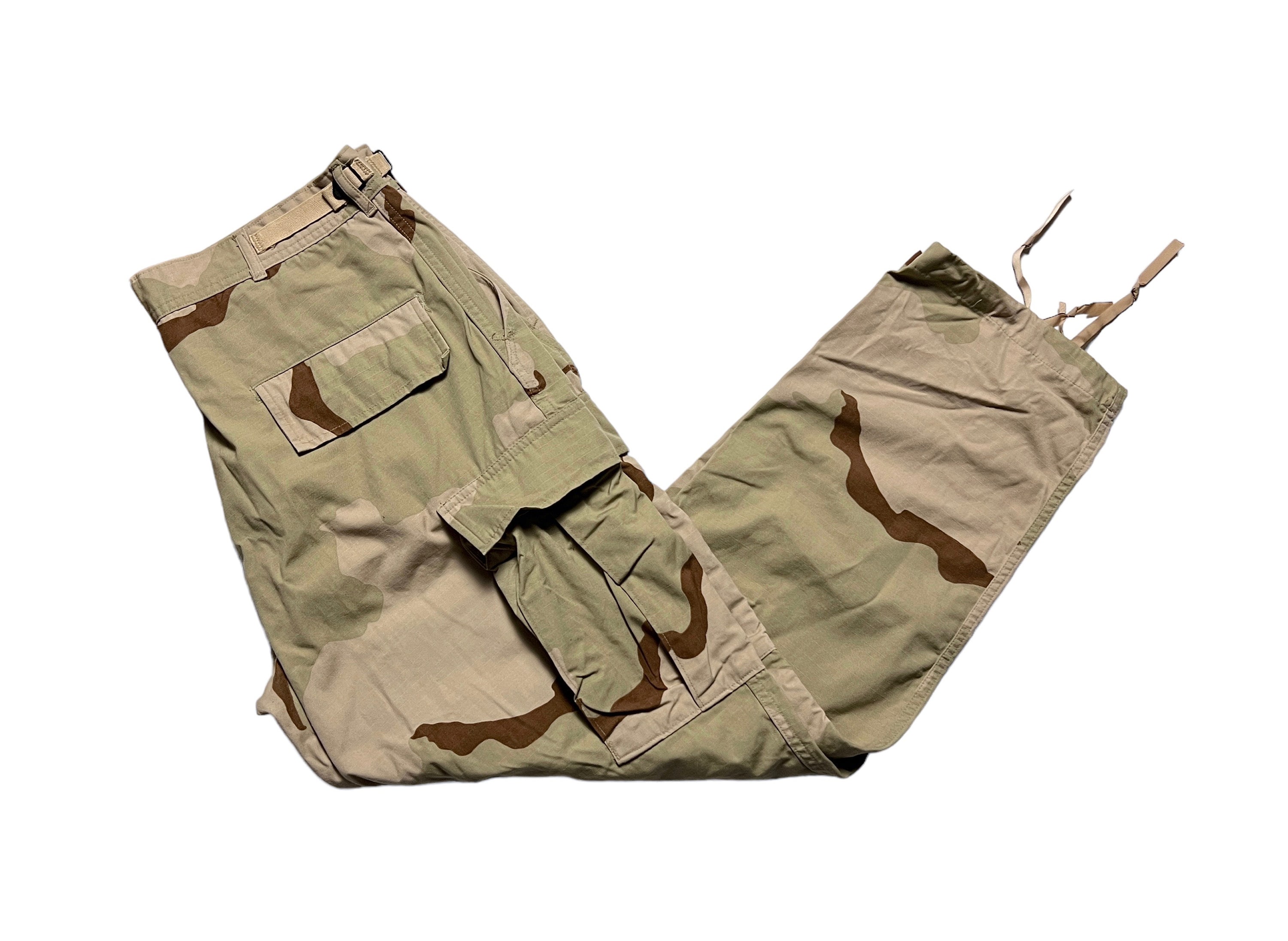 Mens Cargo Camo Pants Multi Pocket Lightweight Army Regular Fit Camo Green  44x30