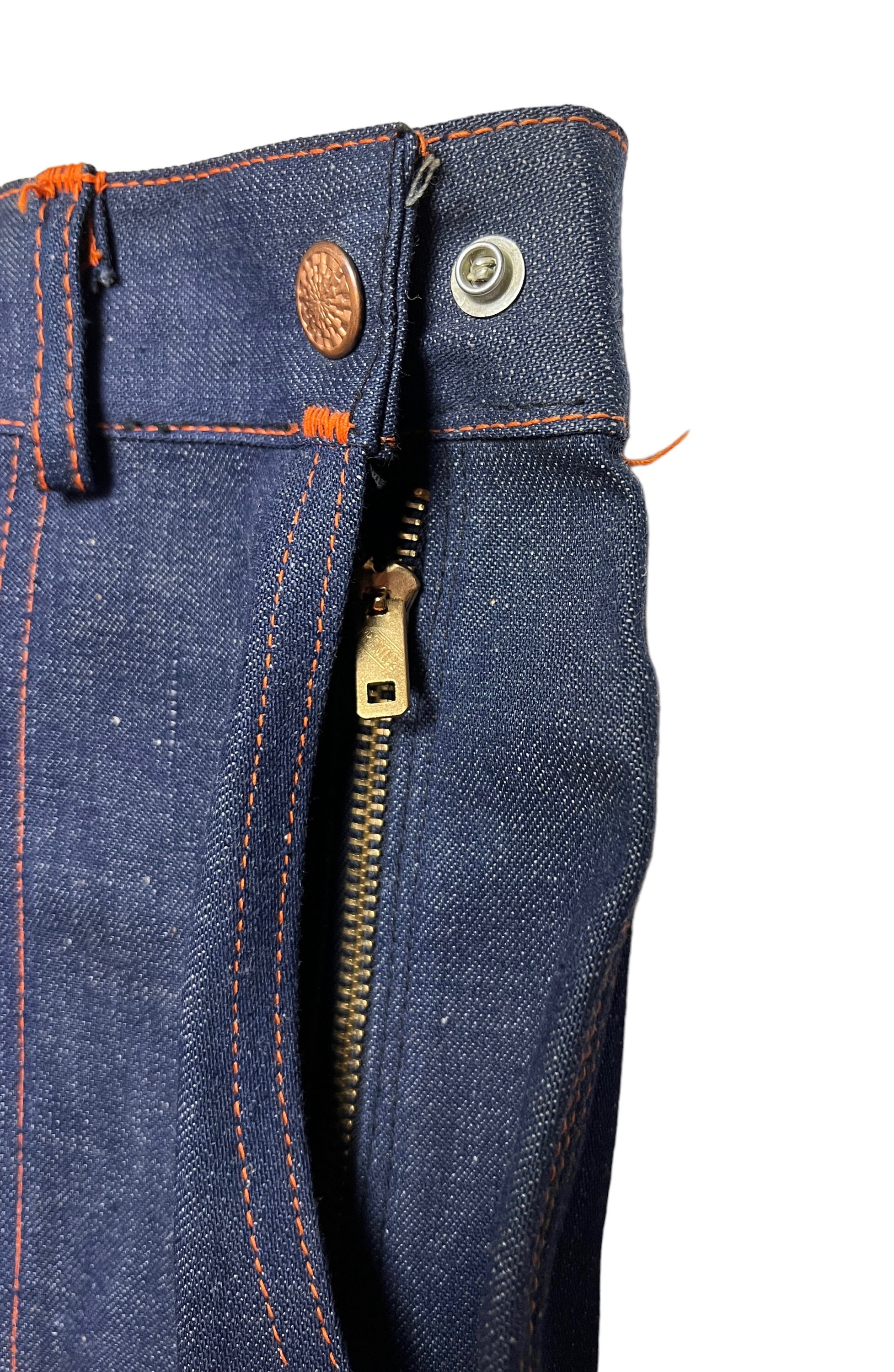 【EZKATON】22SS★ Loop Denim Pants New Old Stock ~ Vintage 1950s Women's ELKIES Side-zip Jeans