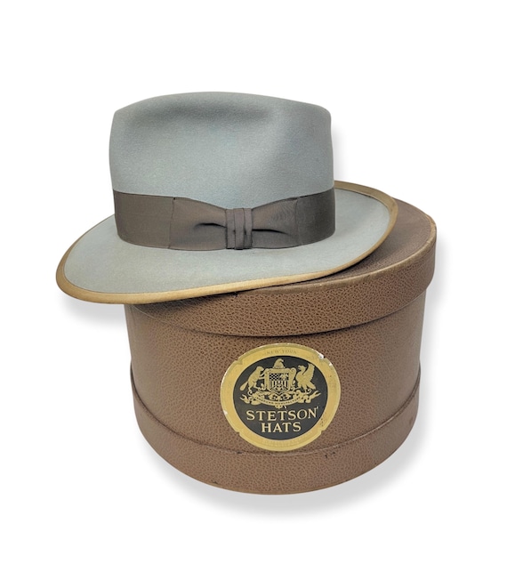 Vintage 1950s Royal STETSON WHIPPET Fedora W/ Box ~ Size 7 1/8