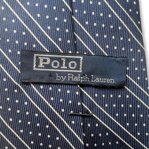 Vintage POLO RALPH LAUREN Necktie Polka Dot / Repp Stripe / Club Preppy Ivy Style Trad Tie image 4