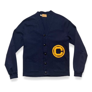 Vintage 1930s GANTNER SPORTSWEAR Wool Cardigan ~ men's S ~ Sweater ~ Work Wear ~ Letterman / Varsity ~ NRA Label / National Recovery Act