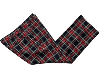 Vintage 1970s PENDLETON Wool Flannel Trousers ~ 37 Waist ~ Pants ~ Ivy Style / Preppy / Trad ~ Tartan Plaid ~ 36 to 38