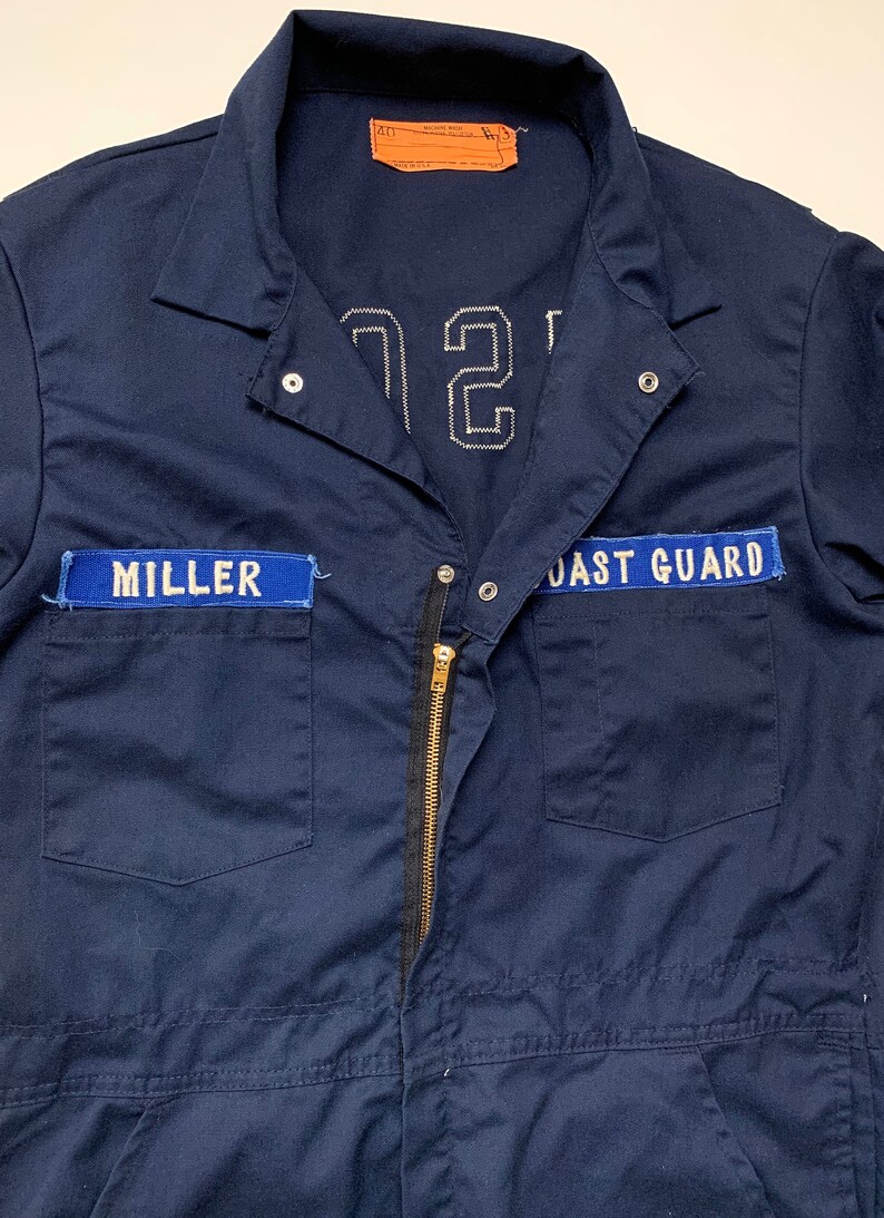 Vintage US Coast Guard Military Coveralls w/ Patches size 40 Etsy