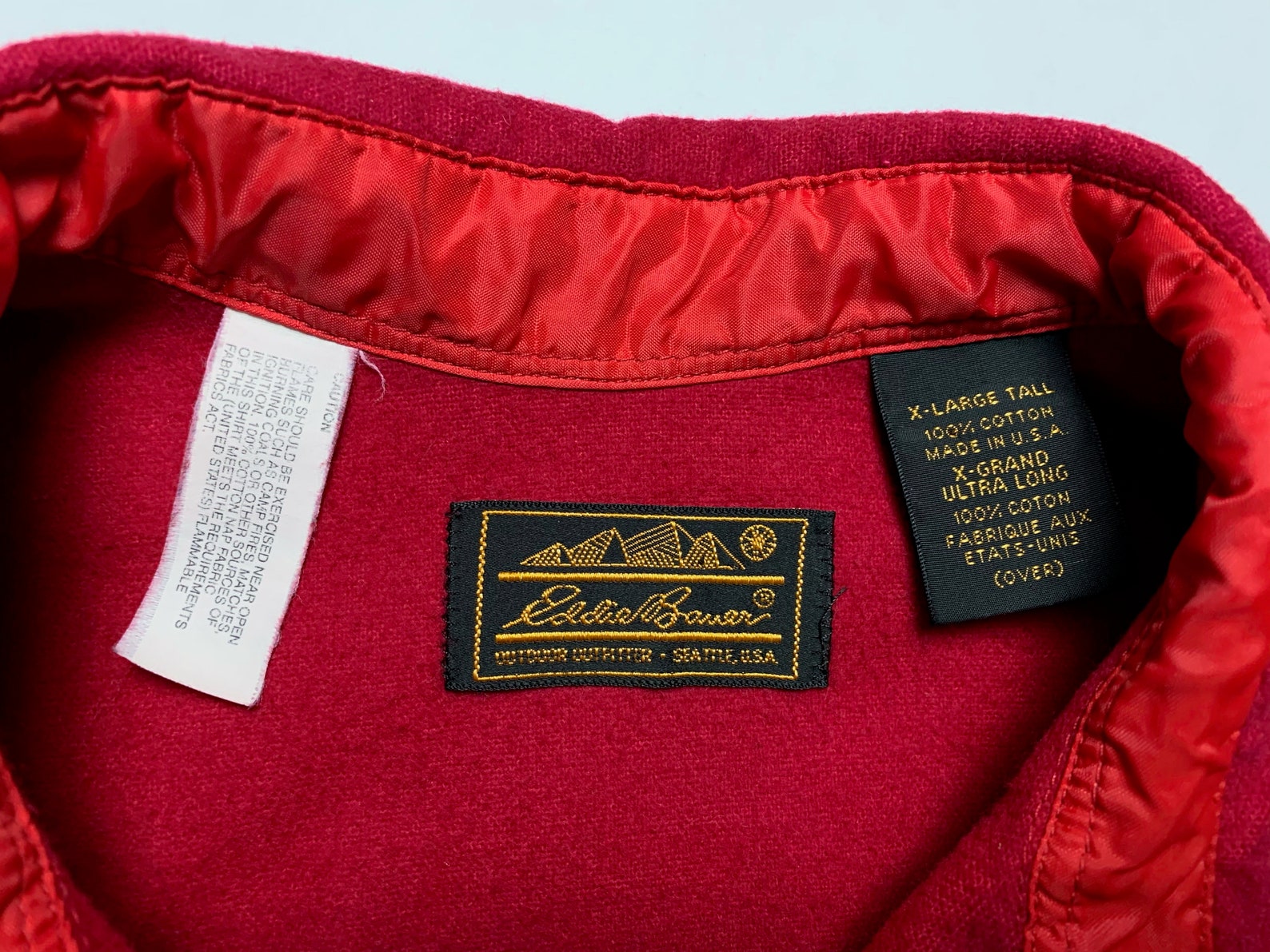 Vintage Eddie Bauer 100% Cotton Chamois Shirt XL work wear | Etsy