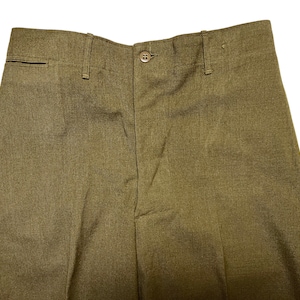 Vintage WWII US Army OD Wool Field Trousers / Pants measure 31.5 Waist Button-Fly Military Uniform 1940s / 40s 31 32 Waist image 3