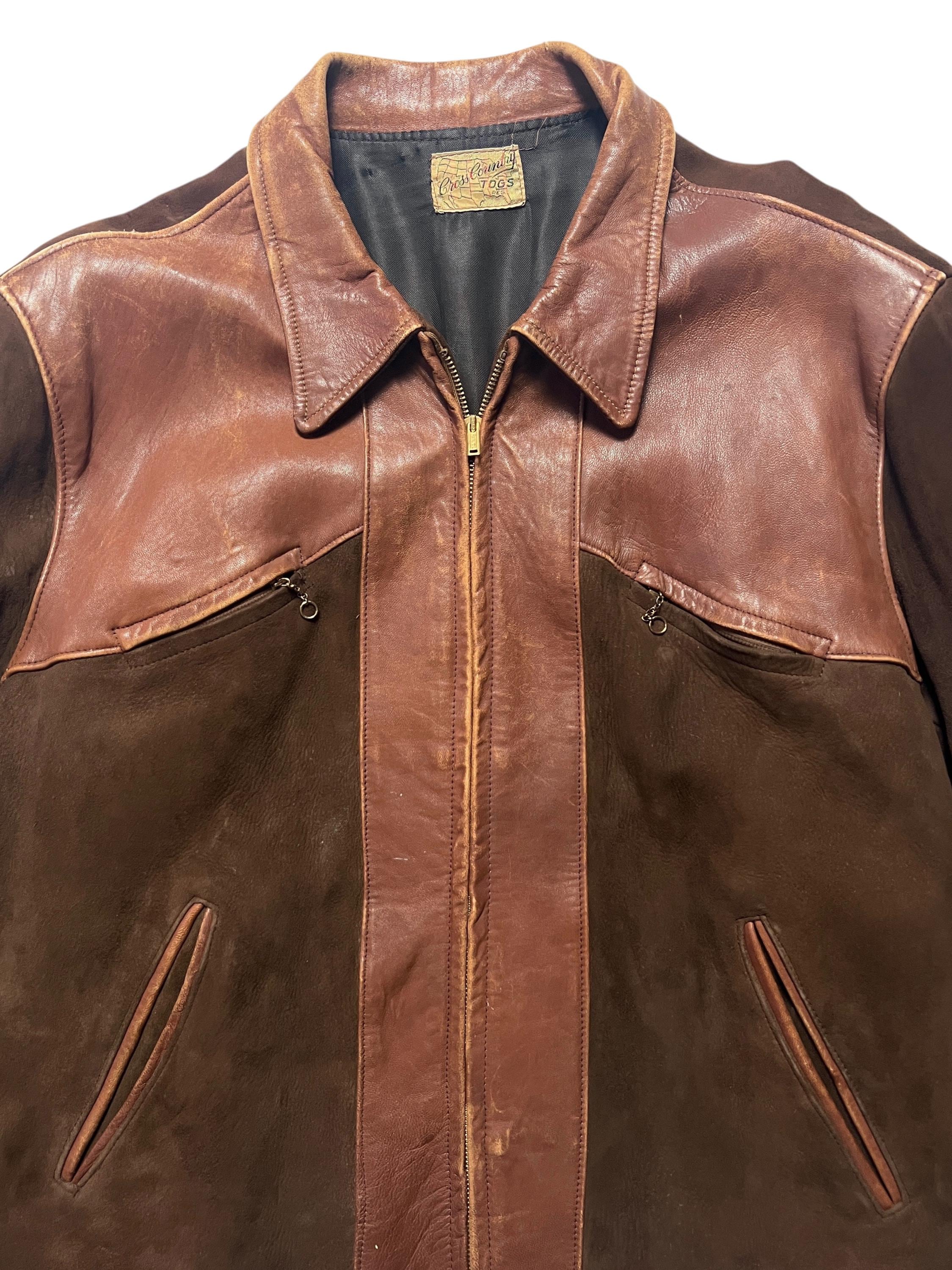 Vintage 1930s/1940s CROSS COUNTRY TOGS Half Belt Back 2-tone