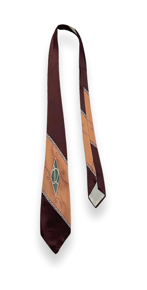 Vintage 1940s/1950s PILGRIM Necktie ~ Art Deco / R