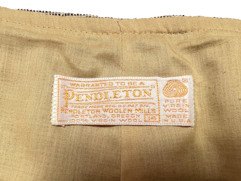 Vintage 1960s/1970s Women's PENDLETON Wool Trousers 28 Waist Donegal Tweed Pants image 6