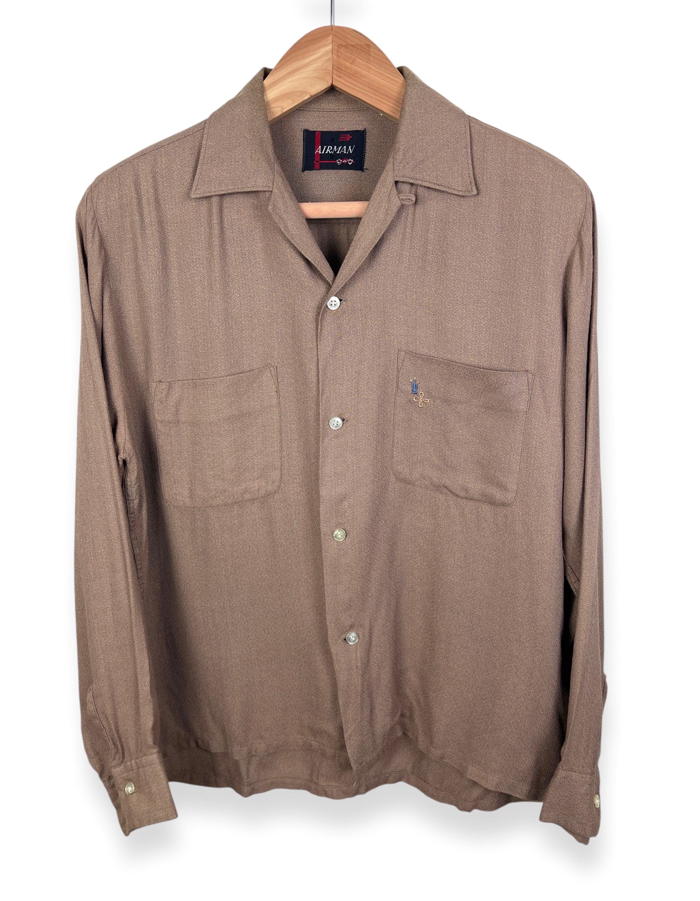 キ*ツ様 80s US VINTAGE 50s style rayon shir Vintage 1950's Original “H Bar C” Orange Western Cowboy