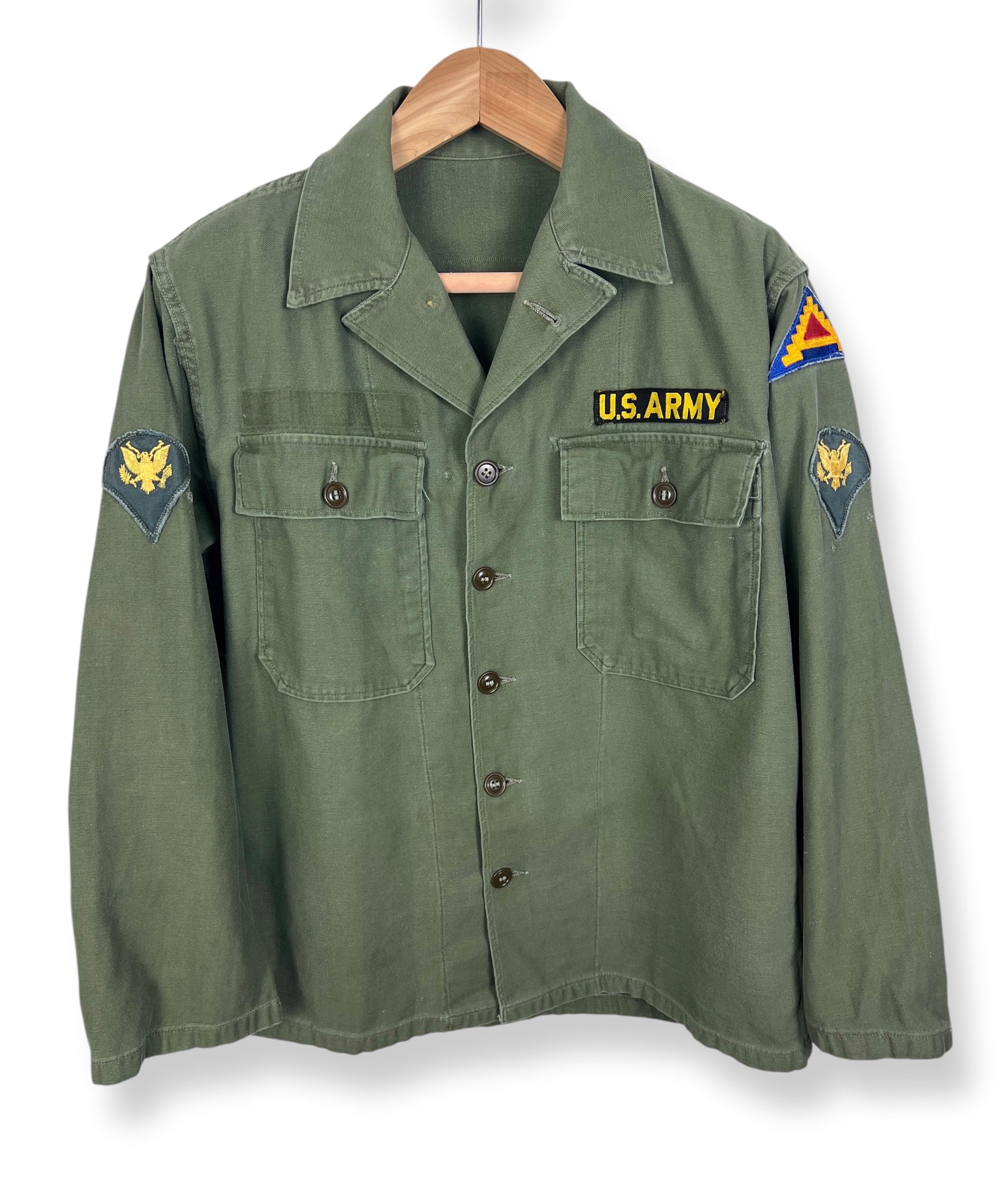 ジャケット・アウター 60S US ARMY OG107 UTILITY SHIRT JACKET Vintage 1950s/1960s OG-107 Type 1 US Army Utility Shirt