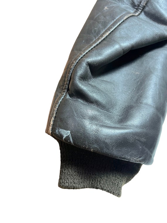 Vintage USA Made COOPER Leather Flight Jacket ~ s… - image 7