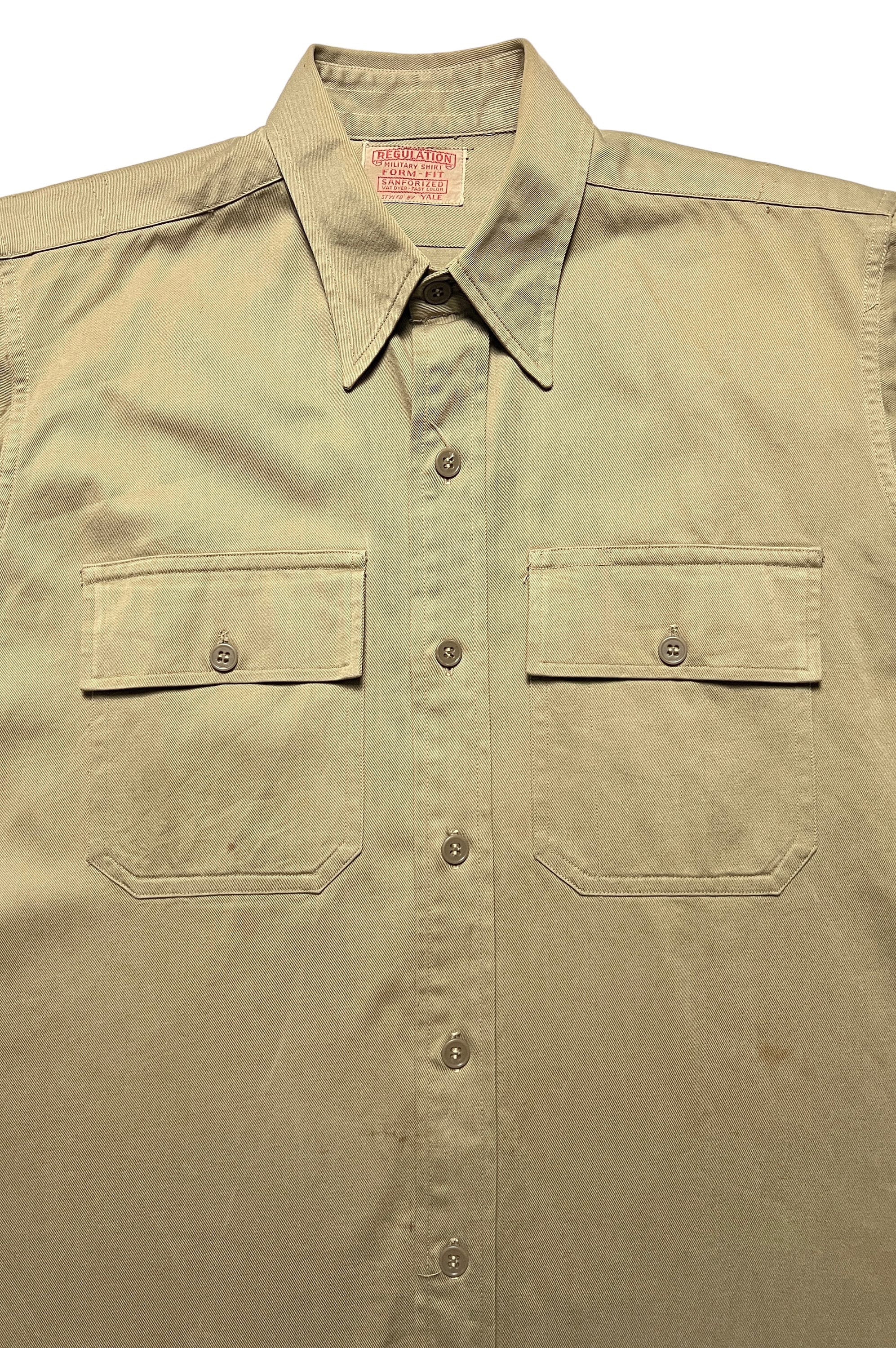 Vintage 1940s Yale Regulation Military SANFORIZED Cotton Twill