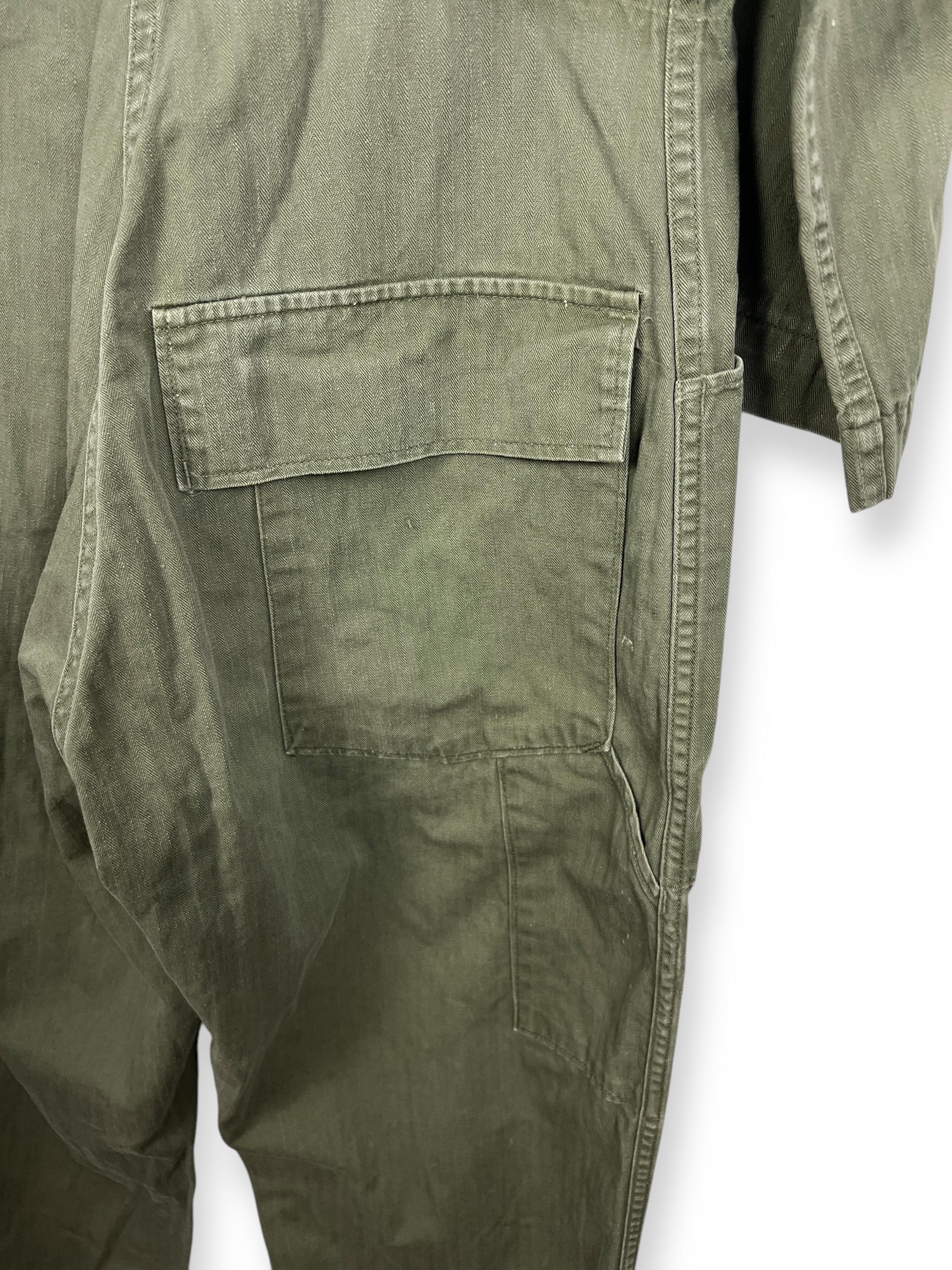 日本製 40 新品 Coverall U.S. Army Herringbone Vintage WWII US Army HBT Coveralls ~ S ~ Military / Work Wear