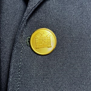 Vintage BROOKS BROTHERS Navy Wool Sport Coat size 42 jacket / blazer Preppy / Ivy League / Trad Gold Buttons image 3