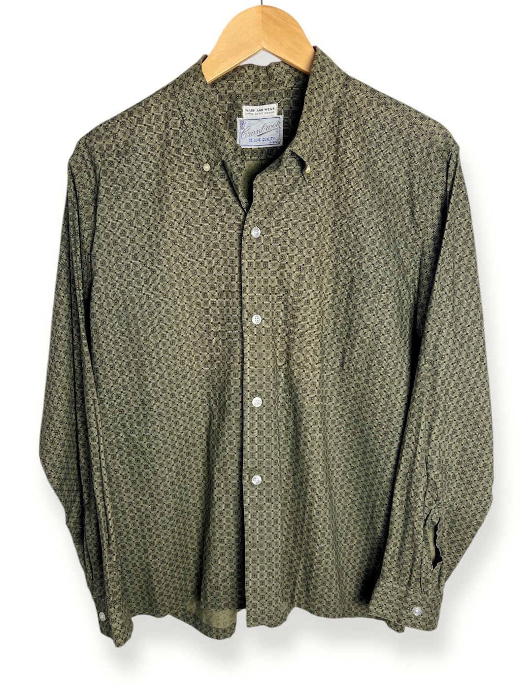 Vintage 1950s/1960s CRANBROOK Button-down Sport Shirt ~ M to
