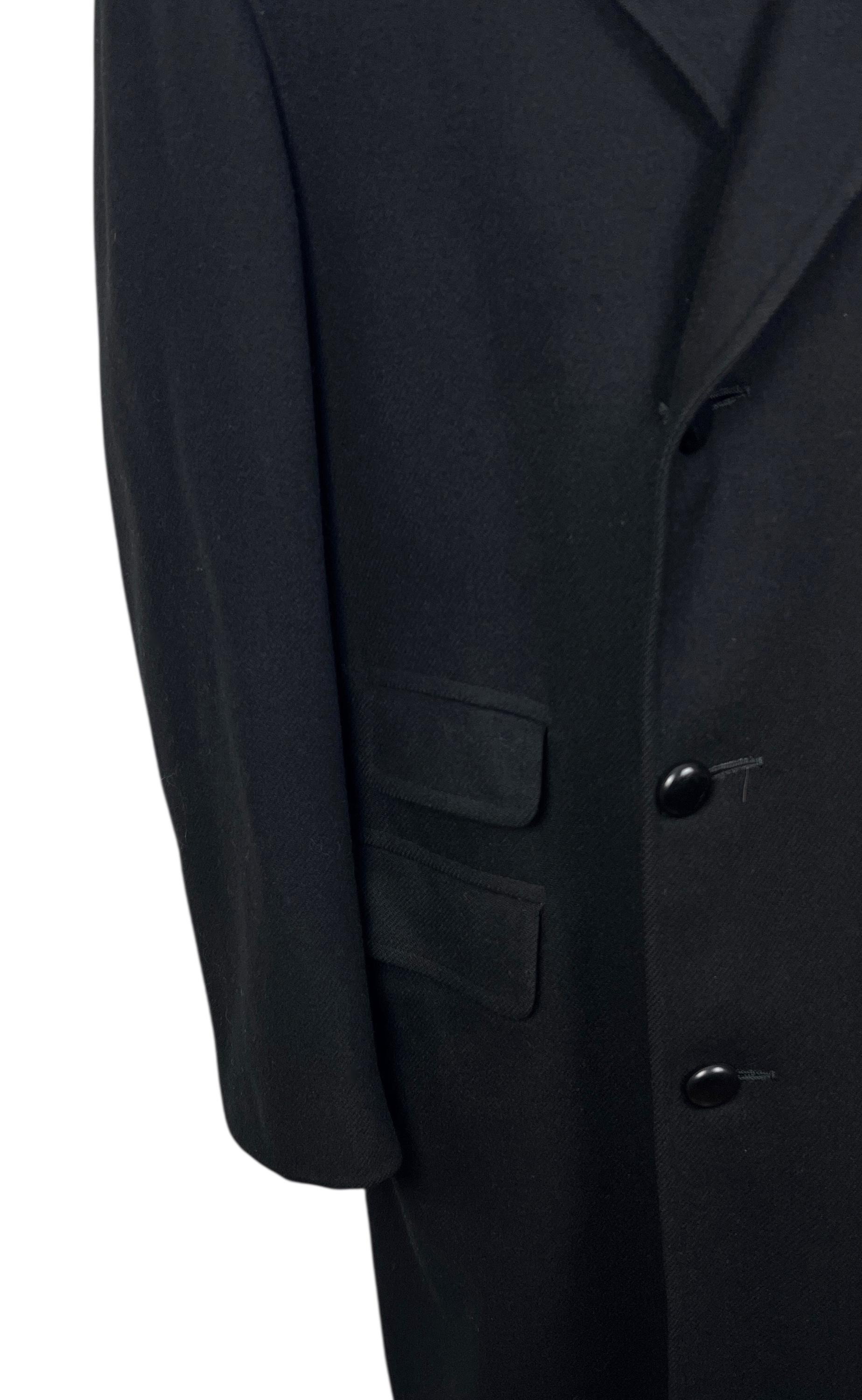 Vintage 1950s/1960s Double-breasted Wool Overcoat ~ 40 R ~ Peaked