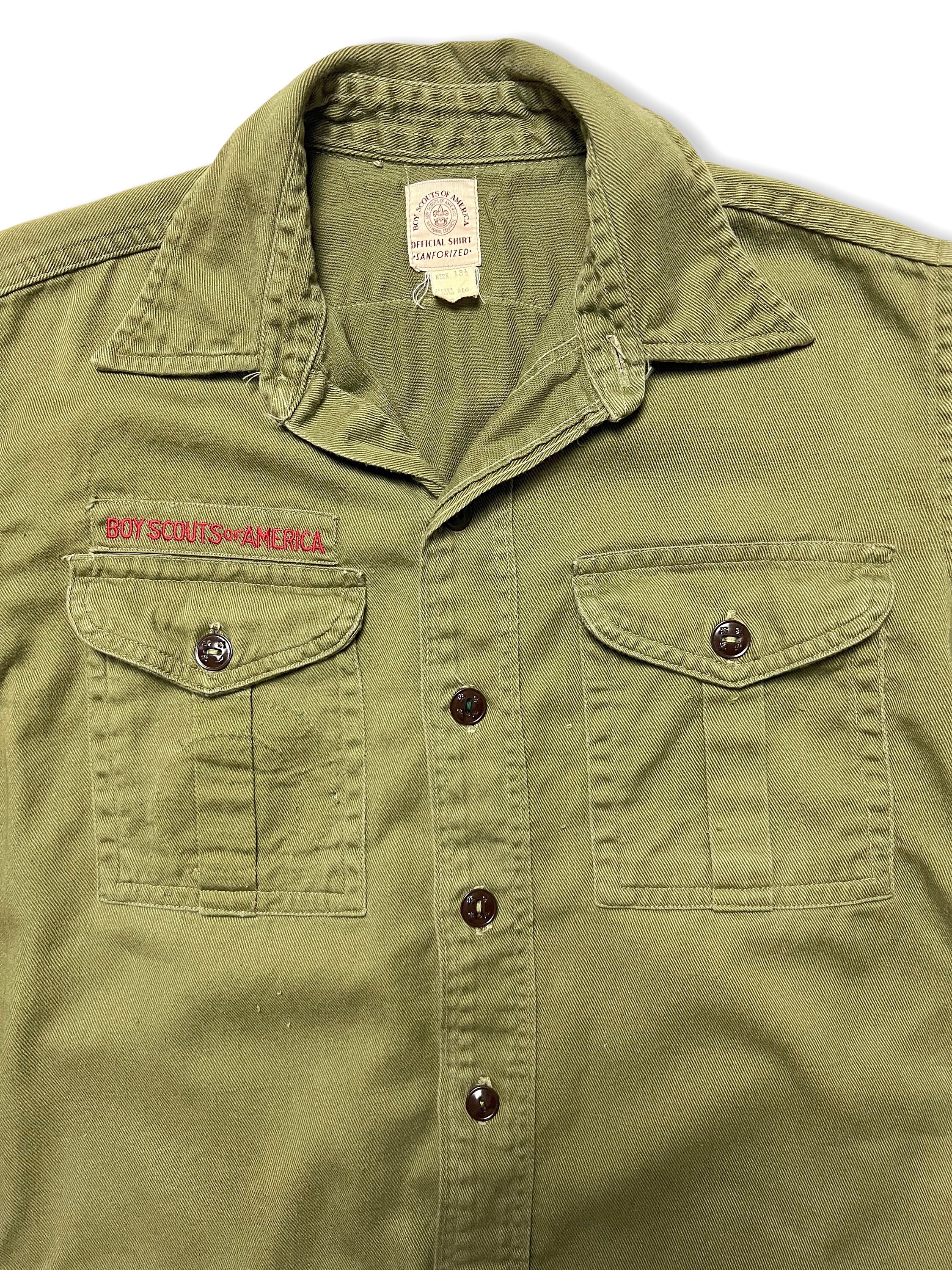 ▪️40’s【BOYSCOUT】VINTAGE SHIRT vtg 40s work shirt m/l bsa explorers 50s boy scout gusset | eBay