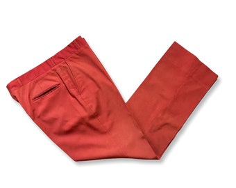 Vintage 1970s CORBIN Nantucket Reds ~ 34.5 x 30.5 ~ Flat Front Pants / Trousers ~ Sailing Cloth ~ 34 35 Waist ~ Ivy / Preppy / Trad ~ GTH