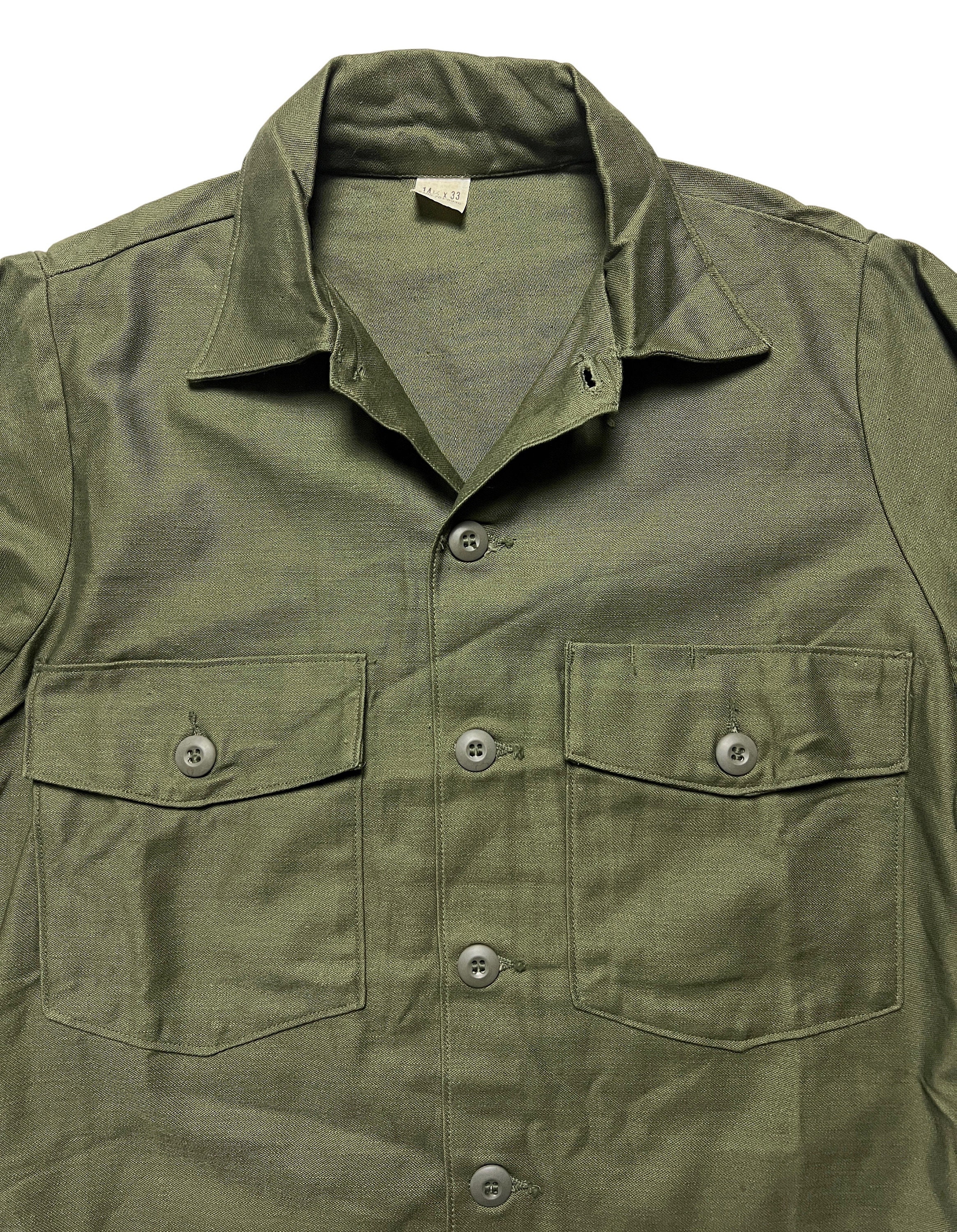 Vintage Army Utility Shirt Jacket OG 107 Vietnam Era or