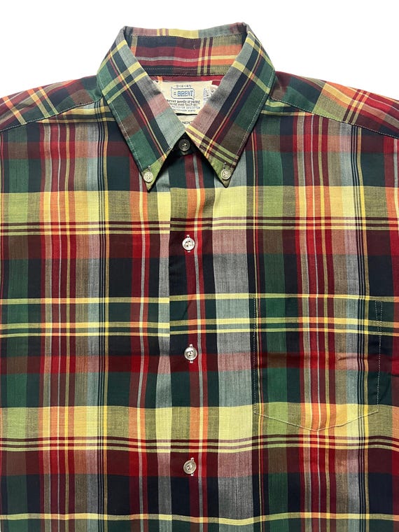 Vintage 1960s BRENT Short-sleeve Button-down Shirt ~ XS to S Vintage 1960s BRENT Short-sleeve Button-down Shirt ~ XS to S